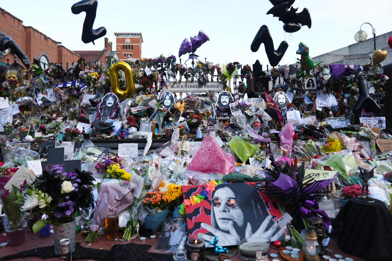 Ozzy Osbourne's funeral - key points, How to watch the Black Sabbath bench livestream, PICTURES: Fans line the streets of Birmingham ahead of Ozzy funeral procession, VIDEO: Ozzy Osbourne reveals the song that changed his life, Yungblud's moving tribute to Ozzy, Thousands of fans travel to Birmingham... and the pints are already flowing, Mayor calls Ozzy Osbourne 'a son of Birmingham', Ozzy fan renames his pet 'Doggy Osbourne' for the day, 'Ozzy Osbourne was completely himself... money didn't change him', Ozzy Osbourne flung open hell’s musical gates – and changed the world, Couple Karen and Steve Brookhouse: 'There will never be another Ozzy', Hundreds of people are already gathered at the barriers, Ozzy Osbourne wanted his funeral to be ‘celebration, not a mope-fest’, Graffiti artist Mr Murals helps touch up murals before the funeral procession, What Ozzy's fellow artists said in tributes after his death, Senior reporter Holly Evans is in Birmingham ahead of the funeral procession, Fans prepare to say final goodbye to the Prince of Darkness, Who are Bostin' Brass Band, the group playing alongside Ozzy's hearse?, Flowers, tributes and a brass band outside the Black Sabbath bench, Birmingham mayor describes Ozzy Osbourne as 'son of Birmingham, In pictures: Fans arrive and floral tributes laid ahead of funeral