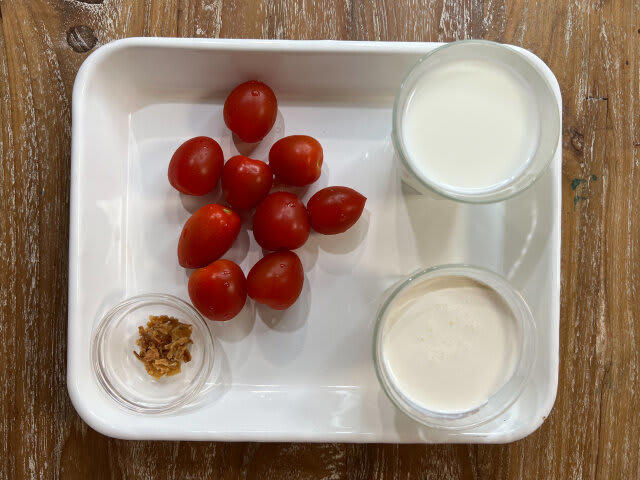 健康に欠かせない！食物酵素のはたらき, ミキサーにかけるだけ！簡単冷製ポタージュ2選, 和風冷製ポタージュの材料（1人分）, 和風冷製ポタージュの作り方, 応用・アレンジ法, 洋風冷製ポタージュの材料（1人分）, 洋風冷製ポタージュの作り方, 応用・アレンジ法