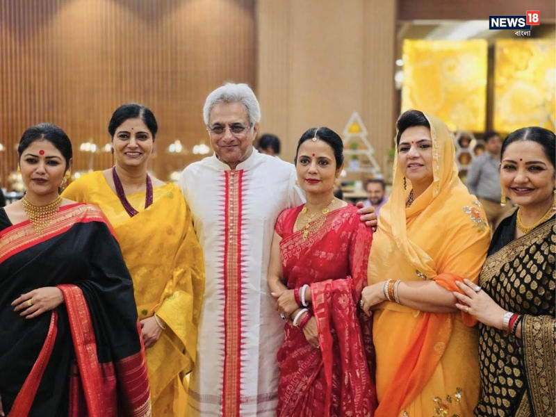 It was an evening of quiet elegance and political camaraderie as Trinamool Congress MP Mahua Moitra and former BJD MP Pinaki Misra hosted a grand wedding reception in the capital on Tuesday, months after tying the knot in a low-key ceremony in Berlin. (News18 Bengali)
