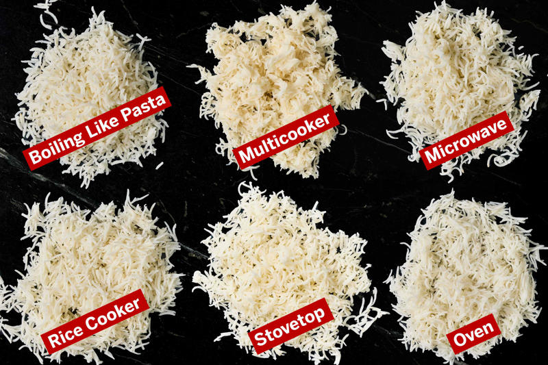 A word about our method, Boiling in water like pasta, Using a programmable electric pressure cooker, Nuking in the microwave, Using a rice cooker, Cooking on the stovetop, Cooking rice in the oven for best results, Final Takeaways 