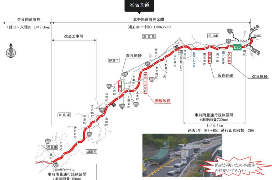 カーブが続く、10分も続く…名阪国道は「Ωカーブ」に要注意！, 天候の急変も危険な要素だ, 走行は危険でも「1日5万台」名阪国道、なぜ需要がある？, 法定速度を超えるトラックの中、走る怖さ…