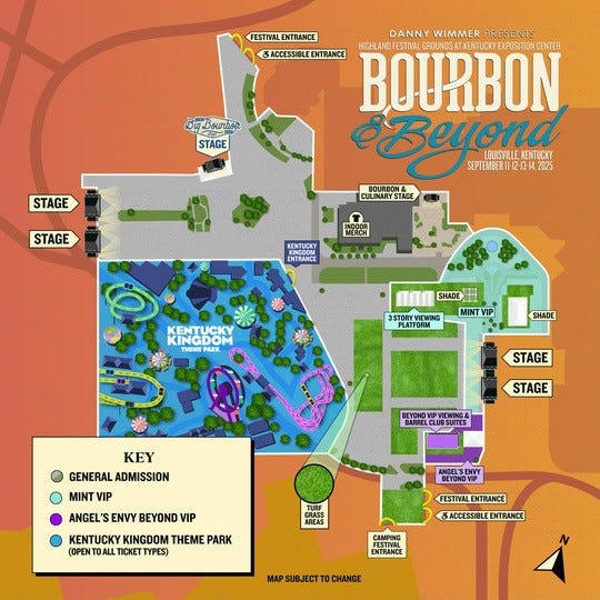 What's new at Bourbon & Beyond and Louder Than Life?, Can I buy a chair pass to Bourbon & Beyond?, What to know about MINT VIP passes, What bands are performing on the seventh stage at Louder Than Life?