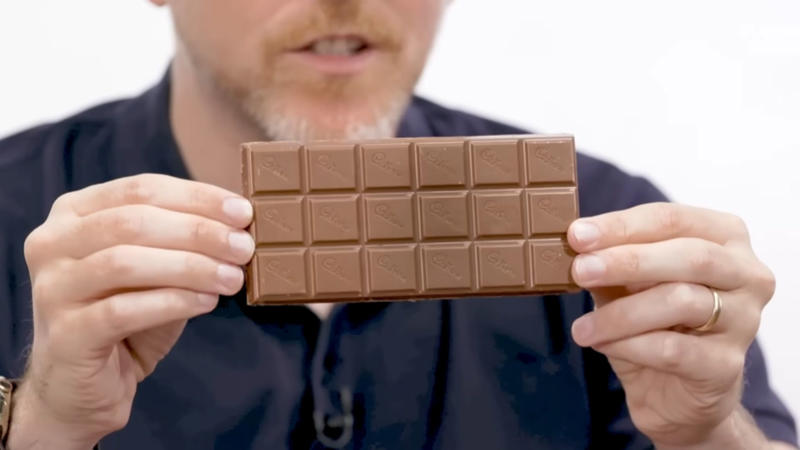 3. Cadbury Dairy Milk (US Version) 1. Lily's Intensely Dark 92% Cacao, 2. Beyond Good Pure Dark 92% Cocoa, 3. Cadbury Dairy Milk (US Version), 4. Charleston Chew, 5. Hershey's Milk Chocolate Bar, 6. Theo Pure Dark 85% Dark Chocolate, 7. 3 Musketeers, 8. Almond Joy, 9. Bettergoods Cookie Butter Filled Milk Chocolate, 10. Butterfinger, 1. Snickers, 2. Kit Kat, 3. Tony's Chocolonely Dark Chocolate, 4. Reese's Peanut Butter Bar, 5. Dove Dark Chocolate, 6. Ghirardelli Intense Dark 86% Cacao, 7. Milky Way/Mars Bar, 9. Toblerone, 10. Cadbury Royal Dark