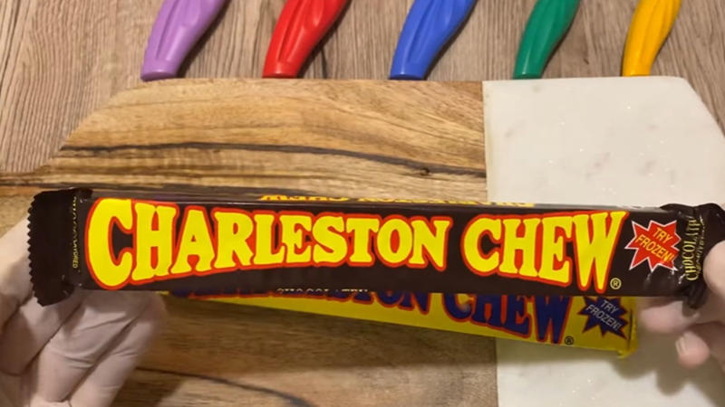 4. Charleston Chew 1. Lily's Intensely Dark 92% Cacao, 2. Beyond Good Pure Dark 92% Cocoa, 3. Cadbury Dairy Milk (US Version), 4. Charleston Chew, 5. Hershey's Milk Chocolate Bar, 6. Theo Pure Dark 85% Dark Chocolate, 7. 3 Musketeers, 8. Almond Joy, 9. Bettergoods Cookie Butter Filled Milk Chocolate, 10. Butterfinger, 1. Snickers, 2. Kit Kat, 3. Tony's Chocolonely Dark Chocolate, 4. Reese's Peanut Butter Bar, 5. Dove Dark Chocolate, 6. Ghirardelli Intense Dark 86% Cacao, 7. Milky Way/Mars Bar, 9. Toblerone, 10. Cadbury Royal Dark