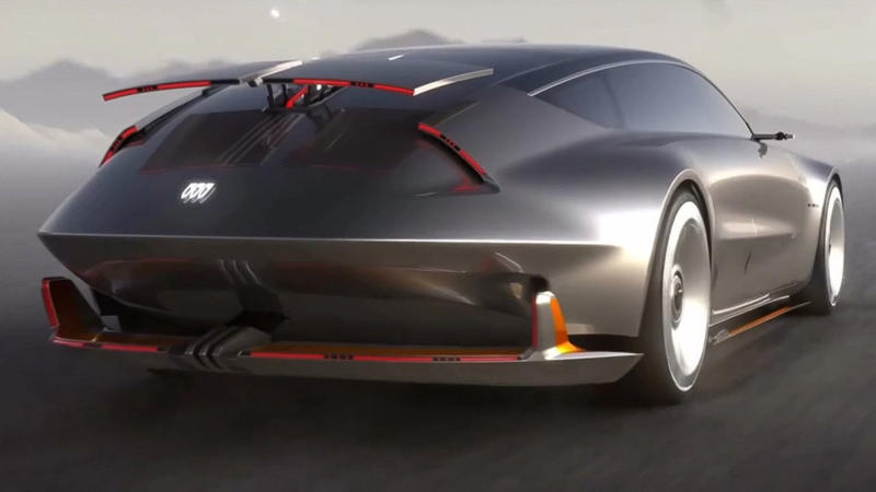 This vehicle has large dimensions and features, Its exterior design features include scissor doors, Deployable wings on the rear improve stability, Manual and automated driving modes are available, The cabin features a unique wormhole interface, No plans to produce this vehicle, GM China Advanced Design Center developed this concept
