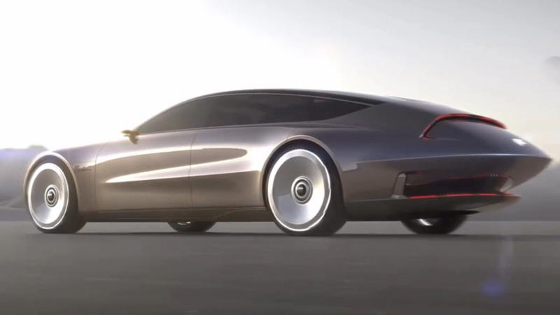 This vehicle has large dimensions and features, Its exterior design features include scissor doors, Deployable wings on the rear improve stability, Manual and automated driving modes are available, The cabin features a unique wormhole interface, No plans to produce this vehicle, GM China Advanced Design Center developed this concept