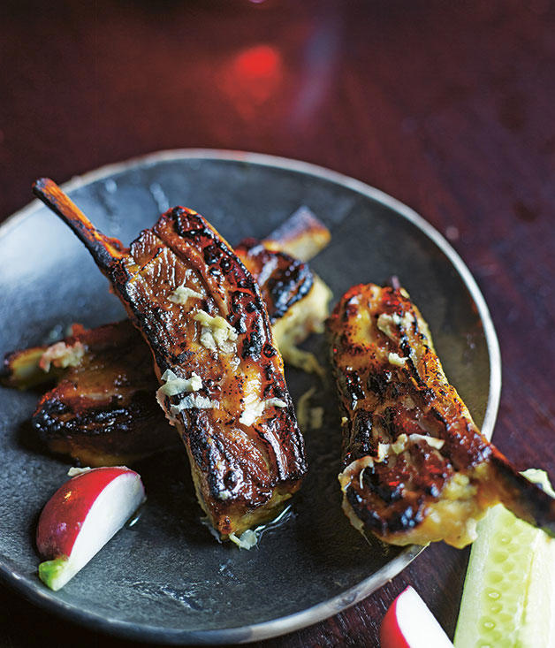 Our best rib recipes of all time, Beef short ribs in miso and beer , Sticky pork ribs with mango and jalapeño salsa , Saba Alemayoh’s derek tibs (Ethiopian beef short ribs with capsicum) , Paul Farag’s chermoula lamb ribs fatteh , Birria tacos with beef short ribs and charred pineapple salsa , Barbecued lamb ribs with yuzu-sesame yakiniku sauce , Porteño’s beer and miso lamb ribs , Glazed pork ribs with hoisin and star anise , Alpha’s slow-roasted lamb spare ribs with thyme honey and ouzo glaze , Gingerboy’s salt-and-pepper chicken spare ribs with tamarind hot sauce , Sticky barbecue beef ribs with coleslaw and soft onion rolls , Pastrami-spiced pork ribs with potato salad and pickles , Barbecued lamb ribs with smoked eggplant and yoghurt sauce , Braised short ribs with gratin , Char-grilled lamb ribs with coriander and pepper