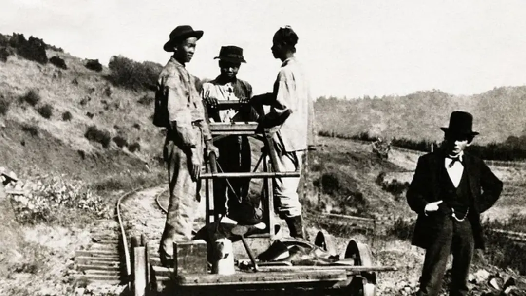 4. Hopping on the handcar to get to work on the Transcontinental Railroad, 1860s 1. The day the Transcontinental Railroad was officially completed in Colorado, August 15, 1870, 2. A Native American looking down on the newly completed section of the Transcontinental Railroad, 3. Celebrating the completion of the Transcontinental Railroad in Promontory Point, Utah, 1869, 4. Hopping on the handcar to get to work on the Transcontinental Railroad, 1860s, 5. All hands on deck, 1864, 6. Laborers laid an average of ten miles of track per day, 7. The Dale Creek Crossing, a wooden railroad, under construction during the building of the Transcontinental Railroad, 1868, 8. Heading to the tracks to witness the completion of the railroad, 1870, 9. The Jupiter train, which was one of the first locomotives on the Transcontinental Railroad, 1860s, 10. Workers had to cut through 1,000 miles of trees through the narrows of Weber Canyon, 1869, 11. Checking to see if there would be any rock slides onto the railroad, 12. The Central Pacific First Transcontinental Railroad, built from Sacramento, California, to Summit, Utah in 1865, 13. A railroad camp near Victory, 1869, 14. Would you trust this bridge on the Central Pacific side of the Transcontinental Railroad?, 15. Imagine all of the work that went into digging through that mountain