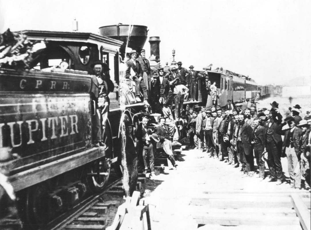 3. Celebrating the completion of the Transcontinental Railroad in Promontory Point, Utah, 1869 1. The day the Transcontinental Railroad was officially completed in Colorado, August 15, 1870, 2. A Native American looking down on the newly completed section of the Transcontinental Railroad, 3. Celebrating the completion of the Transcontinental Railroad in Promontory Point, Utah, 1869, 4. Hopping on the handcar to get to work on the Transcontinental Railroad, 1860s, 5. All hands on deck, 1864, 6. Laborers laid an average of ten miles of track per day, 7. The Dale Creek Crossing, a wooden railroad, under construction during the building of the Transcontinental Railroad, 1868, 8. Heading to the tracks to witness the completion of the railroad, 1870, 9. The Jupiter train, which was one of the first locomotives on the Transcontinental Railroad, 1860s, 10. Workers had to cut through 1,000 miles of trees through the narrows of Weber Canyon, 1869, 11. Checking to see if there would be any rock slides onto the railroad, 12. The Central Pacific First Transcontinental Railroad, built from Sacramento, California, to Summit, Utah in 1865, 13. A railroad camp near Victory, 1869, 14. Would you trust this bridge on the Central Pacific side of the Transcontinental Railroad?, 15. Imagine all of the work that went into digging through that mountain