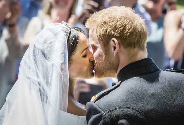 It took 3,900 hours of work by 50 people., Dressmakers had to wash their hands every 30 minutes while making Meghan's 16-foot-veil., Meghan's wedding-day tiara was the last royal tiara she ever wore., The dress featured a hidden, sentimental "something blue.", Meghan's second wedding dress was a Stella McCartney halter gown.