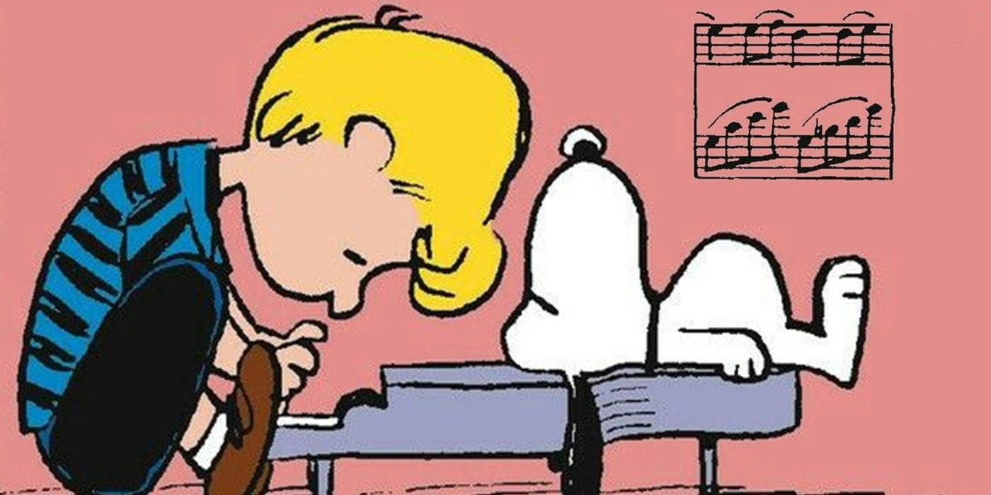 #6 Schroeder #1 Charlie Brown, #2 Snoopy, #3 Linus van Pelt, #4 Woodstock, #5 Lucy van Pelt, #6 Schroeder, #7 Peppermint Patty, #8 Sally Brown, #9 Pig-Pen, #10 Marcie, #11 Franklin, #12 Violet, #13 Rerun van Pelt, #14 The Little Red-Haired Girl, #15 Frieda