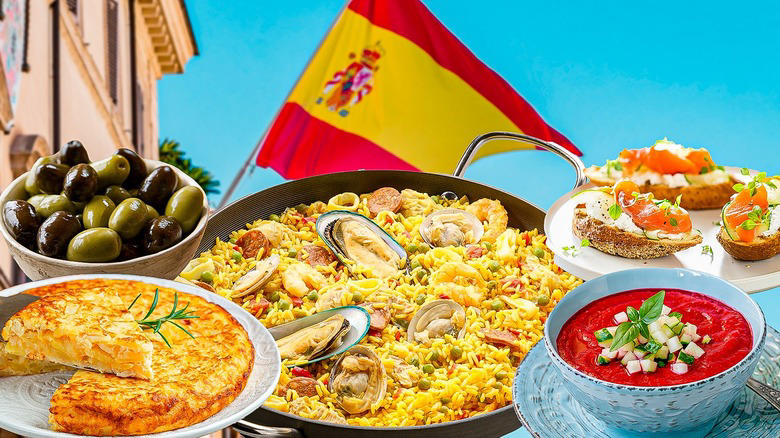 Sardines De Espeto, Tortilla Española, Pescados Fritos, Tortilla Del Sacromonte, Chirimoya, Fritura Malagueña, Ajo Blanco, Churros Con Chocolate