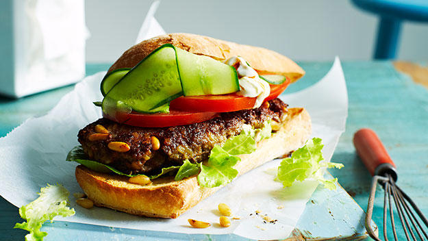Lemon & garlic lamb kebabs with chunky Greek salad , Butterflied leg of lamb with pearl barley salad & tahini yoghurt sauce , Air fryer lamb kofta with green tahini , Air fryer lamb cutlets with carrot salad , Lamb with heirloom tomato and almond salad , Shawarma-spiced lamb chops with tzatziki , Julie Goodwin’s slow cooker lamb chops , Slow cooker lamb shoulder , Five ingredient slow-cooked lamb wraps , Pressure cooker lamb shanks curry , Slow cooker lamb ragu , Greek roast lamb with skordalia and lemony potatoes , Slow cooker massaman lamb shanks , Julie Goodwin’s lamb forequarter chops with vegetables tray bake , Julie Goodwin’s braised lamb chops in a sweet curry sauce , Osso buco with gremolata , Slow-cooker lamb with kale and pomegranate , Lamb shank osso buco , Lebanese lamb burgers , Spice-crusted lamb racks and roasted carrots , Slow cooked lamb and pumpkin soup , Spicy lamb, spinach and fetta pizzas , Lamb and potato gyros , Lamb and bean nachos with salsa fresca , Roasted eggplant with spiced lamb , Beetroot and lamb flatbreads with tahini yoghurt , Chermoulla lamb riblets , Lamb, kumara and almond curry , Chimichurri lamb cutlets , Rocket and tomato lamb burritos