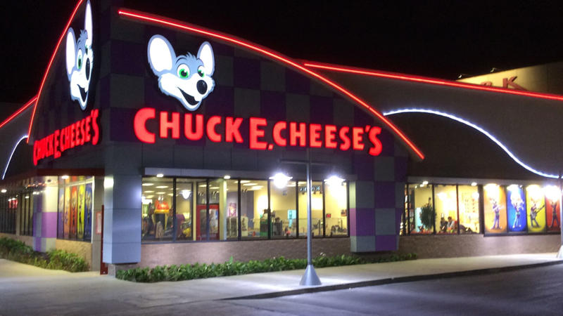 4. Chuck E. Cheese 1. Little Caesars, 2. Circle K, 3. Arby's, 4. Chuck E. Cheese, 5. Burger King, 6. Jimmy John's, 7. Carl’s Jr., 8. Tim Hortons, 9. Chick-fil-A, 10. Bojangles, 11. Dairy Queen, 12. Dave’s Hot Chicken, 13. Chipotle, 14. Del Taco, 15. Dunkin’ Donuts, 16. Taco Bell, 17. Subway, 18. Papa John's, 19. In-N-Out, 20. McDonald’s