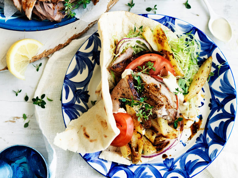 Lemon & garlic lamb kebabs with chunky Greek salad , Butterflied leg of lamb with pearl barley salad & tahini yoghurt sauce , Air fryer lamb kofta with green tahini , Air fryer lamb cutlets with carrot salad , Lamb with heirloom tomato and almond salad , Shawarma-spiced lamb chops with tzatziki , Julie Goodwin’s slow cooker lamb chops , Slow cooker lamb shoulder , Five ingredient slow-cooked lamb wraps , Pressure cooker lamb shanks curry , Slow cooker lamb ragu , Greek roast lamb with skordalia and lemony potatoes , Slow cooker massaman lamb shanks , Julie Goodwin’s lamb forequarter chops with vegetables tray bake , Julie Goodwin’s braised lamb chops in a sweet curry sauce , Osso buco with gremolata , Slow-cooker lamb with kale and pomegranate , Lamb shank osso buco , Lebanese lamb burgers , Spice-crusted lamb racks and roasted carrots , Slow cooked lamb and pumpkin soup , Spicy lamb, spinach and fetta pizzas , Lamb and potato gyros , Lamb and bean nachos with salsa fresca , Roasted eggplant with spiced lamb , Beetroot and lamb flatbreads with tahini yoghurt , Chermoulla lamb riblets , Lamb, kumara and almond curry , Chimichurri lamb cutlets , Rocket and tomato lamb burritos