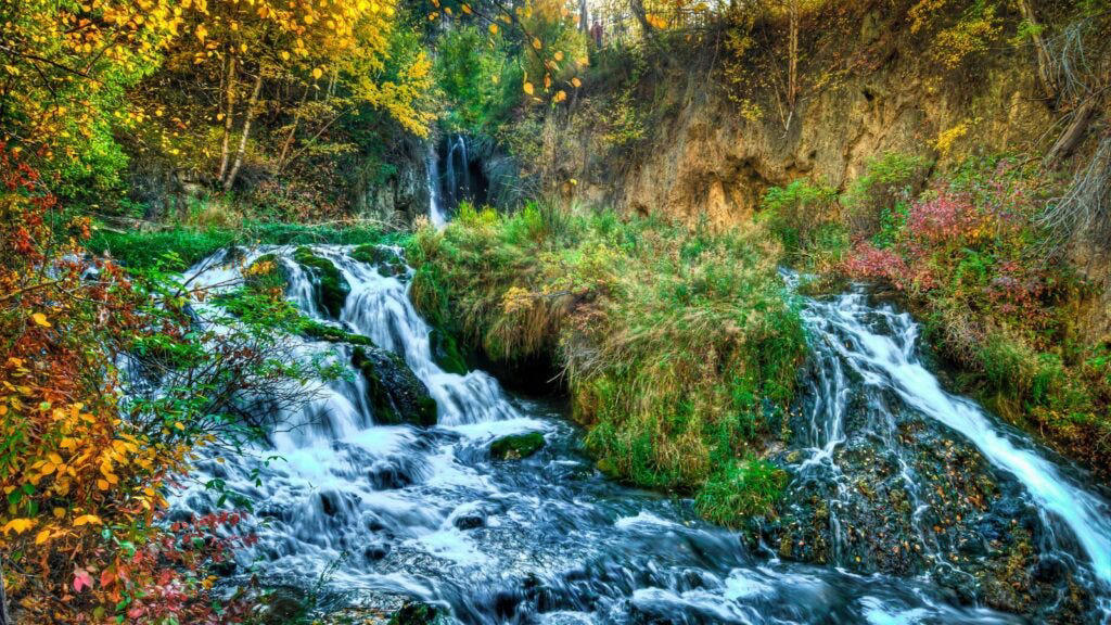 1. Bethel, New York, 2. Park City, Utah, 3. Skytop, Pennsylvania , 4. West Dover, Vermont, 5. Aspen, Colorado, 6. Schroon Lake, New York, 7. Williamstown, Massachusetts, 8. Yosemite National Park, California, 9. Spearfish, South Dakota, 10. Hocking Hills, Ohio, 11. Gorham, New Hampshire