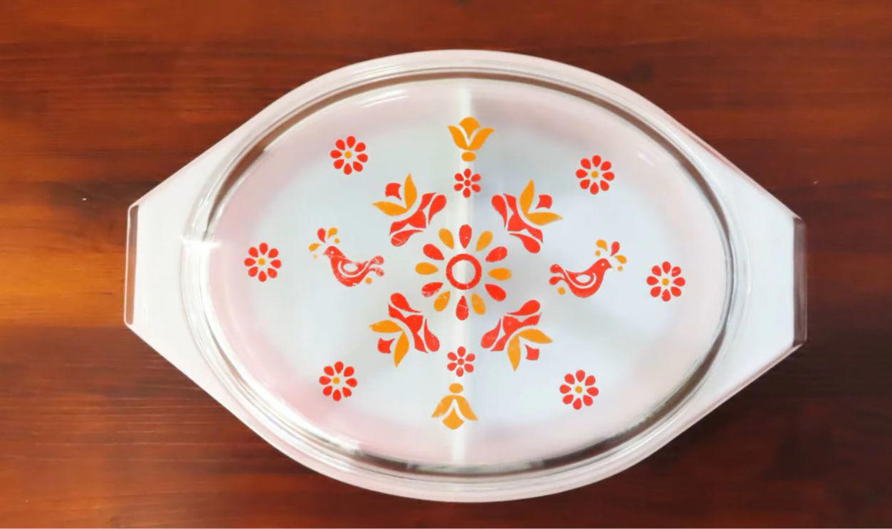 Your Grandma’s Kitchenware Could Be Worth a Fortune, Turquoise Snowflake Mixing Bowls, Gooseberry Cinderella Bowls (Pink on White), Friendship Pattern Casseroles, Primary Colors Mixing Bowls Set, Black Snowflake Space Saver Casserole, Horizon Blue Cinderella Bowls, Verde Square Flowers Casseroles, Terra Mixing Bowls, Bluebird Promotional Casserole, Balloons Chip &amp; Dip Set, Pink Scroll Space Saver, Green Dot Mixing Bowls, Town and Country Pattern Mixing Bowls, Autumn Harvest Cinderella Bowls (Orange on White), Shenandoah Pattern Casseroles, Golden Pine Promotional Casserole