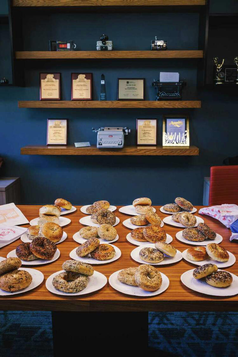 10. Schlok's Bagels & Lox. Score: 5.3, 9. Noah's NY Bagels. Score: 5.3, 8. Early to Rise. Score: 5.5, 7. The Laundromat. Score: 5.8, 6. Dago Bagel. Score: 6.5, 5. Saul's Deli. Score: 6.9, 4. Bones Bagels. Score: 7.6, 3. Poppy Bagels. Score: 7.7, 2. Wise Sons Jewish Delicatessen. Score: 7.8, 1. Loveski Deli. Score: 8.1