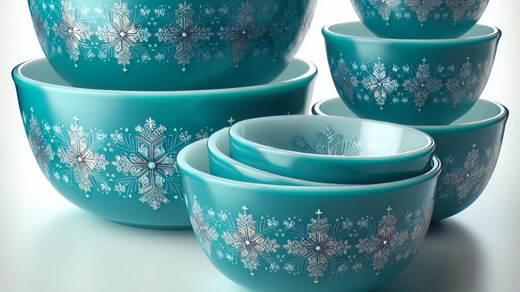 Your Grandma’s Kitchenware Could Be Worth a Fortune, Turquoise Snowflake Mixing Bowls, Gooseberry Cinderella Bowls (Pink on White), Friendship Pattern Casseroles, Primary Colors Mixing Bowls Set, Black Snowflake Space Saver Casserole, Horizon Blue Cinderella Bowls, Verde Square Flowers Casseroles, Terra Mixing Bowls, Bluebird Promotional Casserole, Balloons Chip &amp; Dip Set, Pink Scroll Space Saver, Green Dot Mixing Bowls, Town and Country Pattern Mixing Bowls, Autumn Harvest Cinderella Bowls (Orange on White), Shenandoah Pattern Casseroles, Golden Pine Promotional Casserole