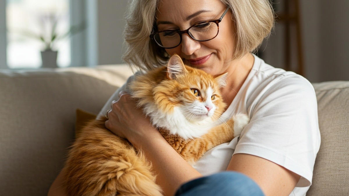 Kneading on you, Bringing you “gifts”, Sleeping close to you, Seeking comfort when scared, Purring during contact, Head-butting you, Meowing for attention, Licking or grooming you