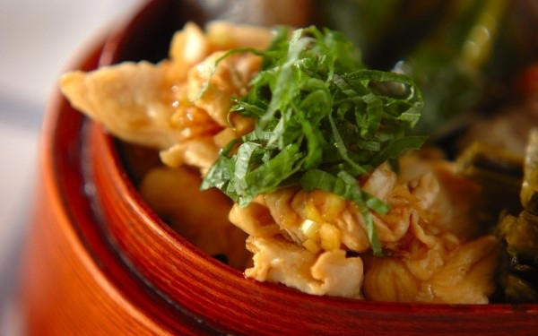 梅肉と大葉のささ身パン粉焼き, レンジささ身の春巻き, ささ身と大葉の梅肉和え, ささ身と大葉の甘辛マヨネーズ和え, 大葉のカラシ酢みそ和え, ツルツルささ身の中華和え