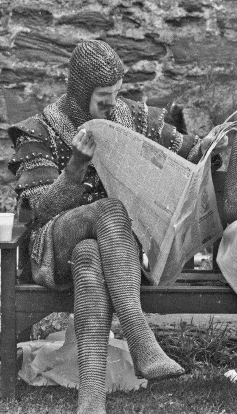 1. Patrick Stewart in 1975, 2. Elton John rocking out at a sold-out Dodger Stadium, 1975, 3. Led Zeppelin in their private jet, 'The Starship,' 1975, 4. A 17-year-old Prince at the beginning of his career, 1975, 5. Cher and Elton John at the Rock Music Awards, 1975, 6. David Bowie in New Mexico, 1975, 7. Chi Chi Rodriguez and his caddie, John Lynch, at the '75 masters, 8. Dolly Parton playing a show in 1975, 9. Steven Spielberg in Bruce the shark's mouth between scenes, 1975, 10. Nicholson's face after finding out the whole world thinks he's delicious, 11. This is what it looked like to be a DJ in the '70s, 12. Taking a break from filming "Monty Python and the Holy Grail," 1975, 13. Leo DiCaprio and his single mother pose in their home in Los Angeles, 1975, 14. Lombard Street in San Francisco, 1975, 15. Soldiers would write messages on their helmets in Vietnam, 1975, 16. Sally Field, 1975, 17. Stan Lee at the Comic Con of San Diego, 1975, 18. "My sister and her '66 GTO, 1975", 19. George Carlin doing a promo for his first appearance on SNL, 1975, 20. Too cool for school in Boston, 1975, 21. "My elementary school class of 1975, NYC", 22. Cher, 1975, 23. Stevie Nicks and her bodyguard Richard Norton, 1975, 24. The infamous photo of two brothers in Sequoia National Park moments before getting struck by lightning, 1975, 25. Connie and Jodie Foster, dressed in identical costumes for the film 'Taxi Driver,' 1975, 26. Cyber Man taking a much-needed break after a long day of filming, 1975, 27. One of the most rad bowling teams ever, 1975, 28. The original SNL cast, 1975, 29. Everyone has a happy face while dancing at the Disko-Club in East Germany, 1975, 30. "My mom at 16 with her Camaro, 1975", 31. Led Zeppelin, backstage in Indianapolis, 1975, 32. Muhammad Ali with 2-year-old Dave Chappelle and his brother William, 1975, 33. 47-year-old Robert Shaw on the set of Jaws, 1975, 34. Tim Curry taking a break while filming the Rocky Horror Picture Show, 1975, 35. Ron Howard's wedding to Cheryl was blessed with Henry Winkler's mustache, 1975, 36. Linda Ronstadt outside her family’s hardware store, Tucson, Arizona, 1975, 37. Sean Penn at Santa Monica High School, 1975, 38. Helen Mirren, 1975, 39. The perfect haircut did exist, 1975, 40. "My dad and his green Javelin, 1975", 41. Patrick Swayze and his wife, Lisa, who met as dance students, 42. Jon Voight and Raquel Welch at the '75 Oscars, 43. Students at Afghanistan’s second-largest university in the capital city of Kabul, 1975, 44. Martin Scorsese and De Niro on the set of Taxi Driver, 1975, 45. A Tonka truck was the best way to entertain yourself in 1975, 46. "My dad, somewhere at sea, 1975", 47. A young MC Hammer with baseball legend Hank Aaron, 1975, 48. Doing work on her car, 1975, 49. George Harrison meeting Bob Marley backstage in Los Angeles, 1975