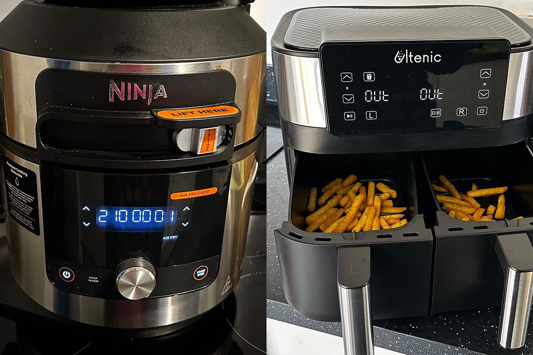 How I tested, Why you can trust IndyBest reviews, The best air fryers for 2025 are:, Daewoo actuate smart AI air fryer , Judge 4l air fryer , Ninja crispi air fryer, Salter duowave two-in-one air fryer and microwave, 26l , Cosori dual blaze twinfry air fryer, Cusinart airtwin XXL dual-zone air fryer , Dualit 5.5l air fryer , Zwilling 4l air fryer , Panasonic air fryer, NF-CC600, Ninja 15-in-1 foodi max air fryer , Your air fryer questions answered, What is the best air fryer? 