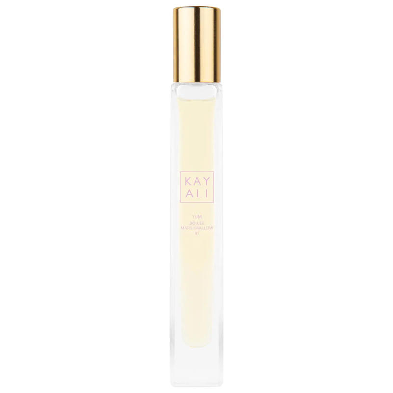 Byredo Mojave Ghost roll-on perfumed oil, Ellis Brooklyn Salt eau de parfum, Glossier You eau de parfum, Kayali Yum Boujee Marshmallow eau de parfum intense, Maison Margiela Replica Jazz Club eau de toilette, Merit Retrospect l'extrait de parfum, Yves Saint Laurent Libre eau de parfum