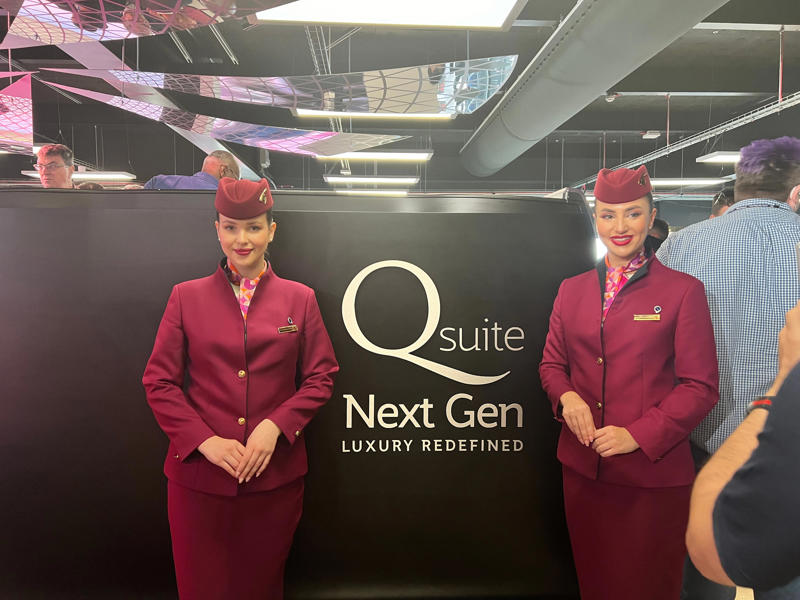 Working for Qatar Airways is still one of the most enviable jobs for cabin crew. The door opens to reveal a steep and narrow staircase., It was slightly eerie looking down the dim and lengthy corridor., However, the beds themselves didn't look too uncomfortable., Each bed had pockets for storage, a coat hook, and a mirror.
