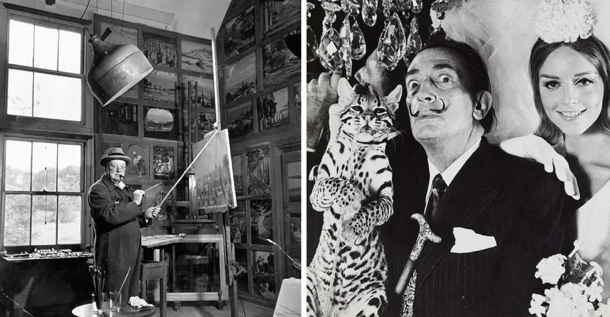 17 Historical Figures Who Had Weird Hobbies 1. Nikola Tesla, the pigeon patron, 2. Winston Churchill, the secret landscape painter, 3. Charles Darwin, the beetle collector extraordinaire, 4. Theodore Roosevelt, the taxidermy enthusiast, 5. Lord Byron, the university bear keeper, 6. Salvador Dali, the ocelot owner, 7. Abraham Lincoln, the wrestling champion, 8. Isaac Newton, the alchemy obsessive, 9. Benjamin Franklin, the glass armonica virtuoso, 10. John Quincy Adams, the early morning skinny-dipper, 11. Ludwig II of Bavaria, the fairy-tale castle builder, 12. James Buchanan, the cat colony caretaker, 13. Caligula, the senatorial horse honoree, 14. Lewis Carroll, the child photography aficionado, 15. Marie Curie, the radium jewelry collector, 16. Alexander Graham Bell, the animal sound recorder