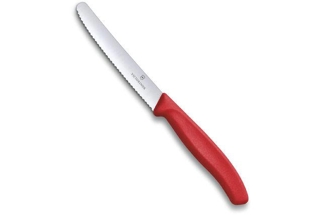 Pro-Approved Tomato Tools at Amazon, Mercer Culinary 5-Inch Tomato Knife , Victorinox 4.3-Inch Tomato Knife , Shun Classic 6-Inch Utility Knife , OXO Good Grips Mandoline Slicer , Cotton Craft Kitchen Towels, Set of 12, OXO Good Grips GreenSaver Produce Keeper, Rubbermaid FreshWorks Saver 