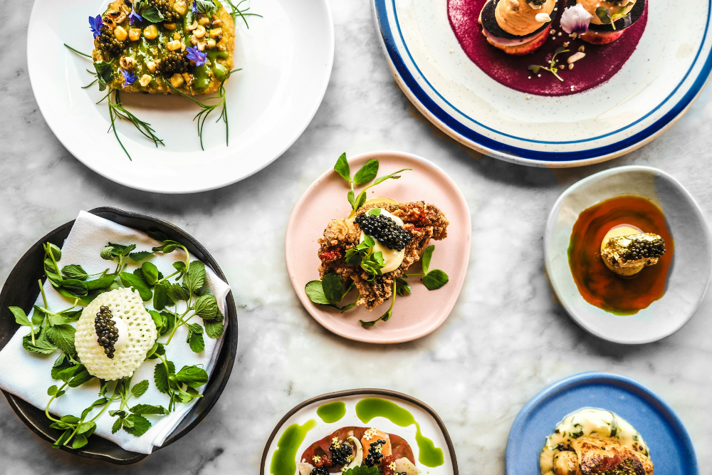 5. Sampler 10. Flight, 9. Half, Half-Portion, or Lunch Portion, 7. Bites, Snackable, or Small Bites, 6. Slider, 5. Sampler, 4. Starter or Appetizer, 3. Small Plates, Shareable, or Tapas, 2. Petite, 1. Tasting Menu