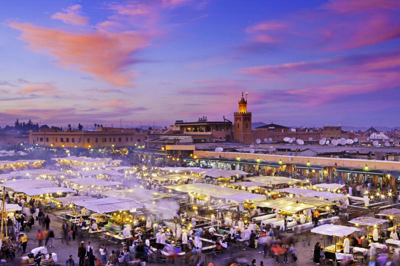 Morocco is working towards the World Cup, In December 2025. the country hosts the Africa Cup of Nations, The biggest soccer stadium in the world, Where futurism and tradition meet, High-speed train from Tangier to Agadir, 3 hours from Tangier to Marrakesh, Infrastructure expansion meets historic traffic, Road transport could be better, Morocco's tourism still promises adventure, Moroccans try to protect the coasts, Muslim country but welcoming to other faiths, But: no drinking, A country of contradictions, Tangier and Sahara, stepping stones to Europe, Migration, A European partner - despite all democratic deficits, Strong performance against Islamic terrorism, Connection with India, Tourism is becoming more professional, An issue: animal protection, Luxury and golf tourism, Morocco's people impress with their friendliness, Beaches are not crowded, Ideal for water sports enthusiasts, Poverty alongside tourist attractions, Shopping in Morocco, No pressure from dromedaries, Morocco's biggest problem: water, Environmental issues, Other concerns: construction frenzy and high prices for locals, Locals cannot afford the tourist prices anymore, Fruit sold on the beach