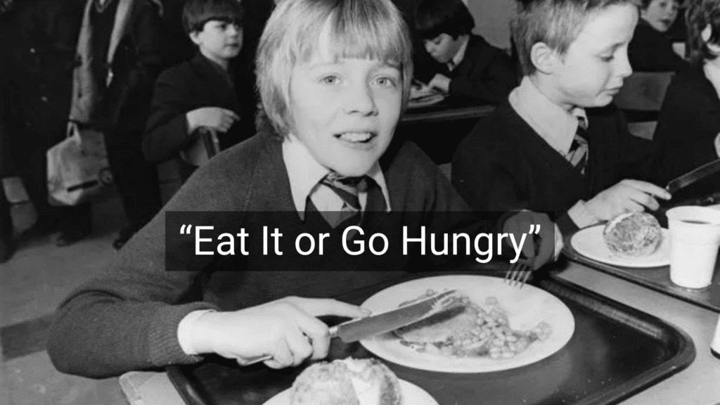 #10: Eat It or Go Hungry #1: Because I Said So, That’s Why, #3: Don’t Make Me Turn This Car Around!, #4: If All Your Friends Jumped Off a Bridge…, #6: You’ll Understand When You’re Older, #7: I Brought You Into This World, and I Can Take You Out, #9: This Hurts Me More Than It Hurts You, #10: Eat It or Go Hungry, #12: If You Keep Making That Face, It’ll Freeze That Way, #15: I Don’t Care What the Other Kids Are Doing, #16: I’m Not Running a Hotel Here, #18: You’ll Live, #19: I’ll Give You Something to Cry About, #21: You’ve Got a Roof Over Your Head, Don’t You?, #22: Don’t Let the Bedbugs Bite!, #24: We’ll See., #25: Go Ask Your Mother.