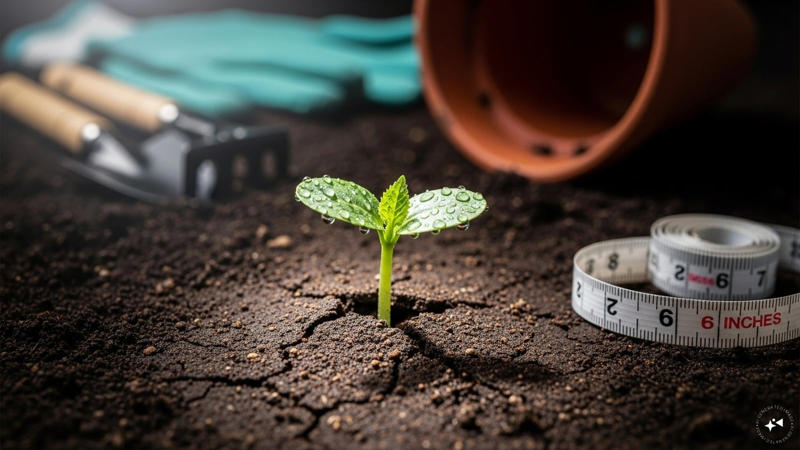 Germination: Be patient with germination, as it can take 4–6 weeks or longer. Keep the soil consistently moist during this time. Once your plant reaches 6–12 inches, transfer to a larger pot or garden space. (Image: AI-Generated)