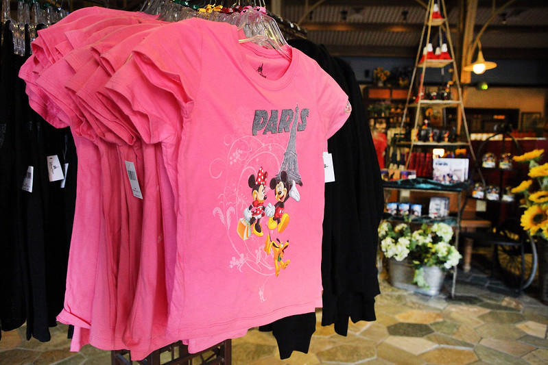 Generic T-shirts Generic T-shirts, Autograph books, Glow toys from night shows, Overpriced snacks, Standard coffee mugs, Umbrellas and ponchos, Costume accessories, Keychains, Generic plush toys, Everyday jewelry, Standard park maps and guides, Photo print packages, Generic tote bags, Pens and stationery sets, Standard mouse ears, Choosing keepsakes that count