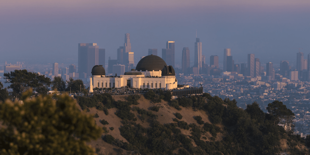 #15: Griffith Observatory – Rebel Without a Cause (1955), La La Land (2016) (Los Angeles, CA) #1: The Rocky Steps – Rocky (1976) (Philadelphia, PA), #3: Monument Valley – Stagecoach (1939) and Many Westerns (UT/AZ Border), #4: The Stanley Hotel – The Shining (1980) (Estes Park, CO), #7: Tatooine Sets – Star Wars (1977) (Tunisia), #9: Katz’s Delicatessen – When Harry Met Sally (1989) (New York City, NY), #10: Downtown Savannah – Forrest Gump (1994) (Savannah, GA), #12: Highclere Castle – Downton Abbey (2010–2015) (Hampshire, England), #13: Oxford University – The Theory of Everything (2014), Harry Potter (2001–2011), #15: Griffith Observatory – Rebel Without a Cause (1955), La La Land (2016) (Los Angeles, CA), #16: Timberline Lodge – The Shining (1980) (Mt. Hood, OR), #18: The Bench at Notting Hill – Notting Hill (1999) (London, England), #19: The Beach – The Goonies (1985) (Cannon Beach, OR), #21: Baker Street – Sherlock Holmes (2009) (London, England), #22: Skellig Michael – Star Wars: The Last Jedi (2017) (Ireland), #24: Rydell High – Grease (1978) (Venice High School, Los Angeles, CA), #25: Bodega Bay – The Birds (1963) (Bodega, CA)