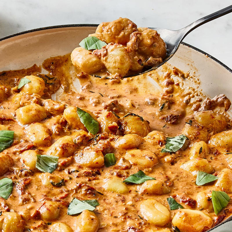 Marry Me Gnocchi, Sheet-Pan Lasagna, Million Dollar Chicken Skillet, Chicken Pesto Pasta, Creamy Cajun Shrimp Pasta, Steak Fajita Power Bowls, Chicken Quesadillas, Sesame Tofu &amp; Broccoli, Indian Butter Chickpeas, Stuffed Peppers, Pepper Steak, Hamburger Casserole, Caprese Chicken Gnocchi Skillet, Cheesy Taco Bake, Garlic Butter Shrimp Pasta, Chicken &amp; Broccoli Casserole, Pork Dumpling Bowls, Sweet &amp; Sour Tofu, Peanut Chickpea Protein Bowls, Hawaiian Shoyu Chicken, One-Pan Chimichurri Shrimp, Chicken Shawarma Sheet-Pan Dinner, Chipotle Shrimp Taco Bowls, Creamy Dijon Chicken, Sloppy Joe Orzo, Marry Me Shrimp Pasta, Miso Mushroom Crispy Rice, One-Pan Creamy Chicken &amp; Gnocchi, Salmon Piccata, Baked Spaghetti, Cheesy Bacon Ranch Chicken, Baked Feta Chickpeas, Cilantro-Lime Chicken, Spinach &amp; Artichoke White Bean Skillet, Taco Lasagna, Creamy Tuscan Chicken, One-Pan Chicken Bacon Gnocchi, Baked Feta Pasta, Chicken &amp; Broccoli, Sushi Bake, Chicken Stir Fry, Chicken Parm Pasta, Marry Me Chickpeas, Pretzel-Crusted Chicken Breast, Creamy Coconut-Lime Chickpea Skillet, Cheesy Baked Burrito Rice, Bacon &amp; Pimento Mac &amp; Cheese, Italian Meatloaf, Baked Salmon, Cheesy Broccoli Cheddar Chickpea Skillet, Philly Cheesesteak Pasta, Queso Mac &amp; Cheese, Lasagnchiladas, White Bean &amp; Smoked Sausage Skillet, Cream Of Mushroom Pastina, Mongolian Beef Ramen, Creamy Harissa Chicken &amp; Gnocchi, Creamy Lemon Garlic Shrimp, Shrimp Tacos, One-Pot Chicken Alfredo, Lemon-Brown Butter Salmon, Sausage &amp; Broccoli Burrata Pasta, Sheet-Pan Roasted Red Onion Chicken, Black Bean Sweet Potato Taco Skillet, Sheet-Pan Quesadillas, Chicken Marsala Orzo, One-Pan Eggplant Parm Orzo, Creamy Peanut-Lime Chicken With Noodles, Creamy Polenta &amp; Meatballs, Chicken Fajita Casserole, Carnitas Tamale Pie, Arroz Con Pollo, Pad Thai , Taco Spaghetti, Chicken Florentine Pasta, Marry Me Meatballs, Chicken Parmesan, BBQ Protein Bowls, Mediterranean Pizza, Brown Sugar Salmon, Sloppy Joes, French Bread Pizza, Creamy Tuscan Butter White Bean Skillet, Smash Burger Tacos, Beef &amp; Rice Stuffed Poblano Peppers, Burger Bowls, Chicken Enchiladas, Mexican Beef 'N' Rice Skillet, Chicken Curry, One-Pan Coconut-Lime Chicken, Chicken Tacos, Orange Chicken, Taco Gnocchi Bake, Tofu Stir-Fry, Cheesy Chicken &amp; Pepper Bake, Beef &amp; Broccoli, Salmon &amp; Potato Skillet, Pizza Spaghetti, Shrimp Fettuccine Alfredo, Enchilada Casserole, One-Pot French Onion Pasta, Creamy Chipotle Shrimp Pasta, Sloppy Joe Casserole, Egg Roll Bowls, Thai-Style Red Curry Meatballs, Marry Me Chicken, Peruvian-Style Chicken With Green Sauce, Butter Beans Alla Vodka, Miso Bolognese, Dirty Martini Steak Frites, Enchilada Stuffed Shells, One-Pan Salmon &amp; Orzo, Sheet-Pan Sausage &amp; Vegetables, One-Pot Green Chile Chicken &amp; Rice, Chicken Broccoli Alfredo Pizza, One Skillet Creamy Thai Basil Chicken, Steak &amp; Potato Skillet, Everything Bagel Crusted Salmon, Halal Cart-Style Cauliflower Bowls, Whipped Ricotta Pasta, Baked Ziti, Feta &amp; Herb Crusted Salmon, Greek Lemon-Butter Chicken &amp; Smashed Potatoes, Cabbage Roll Skillet, Za'atar Sheet Pan Chicken, Coconut Curry Salmon, Chicken Tikka Alfredo