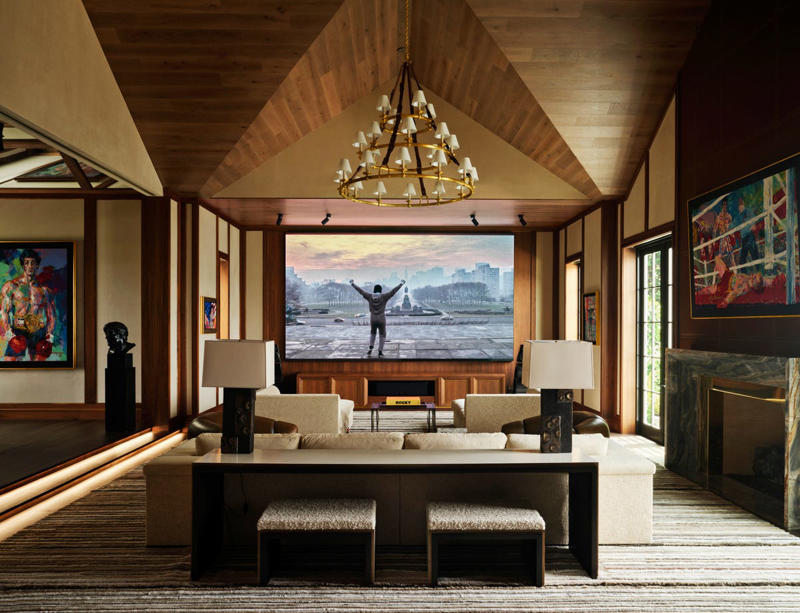 Living Room, Dining Room, Screening Room, Lounge and Bathroom, Primary Suite, Exterior