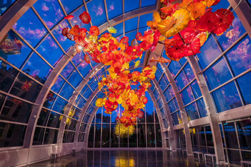 Chihuly Garden and Glass Kenmore Air Seaplane Tour, Seattle Aquarium, Discovery Park, Pike Place Market, Museum of Pop Culture, Seattle Art Museum, Kubota Garden, Wa Na Wari, Bainbridge Island, Olympic Sculpture Park, Space Needle, National Nordic Museum, Wing Luke Museum of the Asian Pacific American Experience, Kerry Park, Northwest Trolls: Way of the Bird King, Waterfront Park, Chihuly Garden and Glass, Snoqualmie Falls, Gift Shop and Visitor Center, Green Lake Park, Frye Art Museum