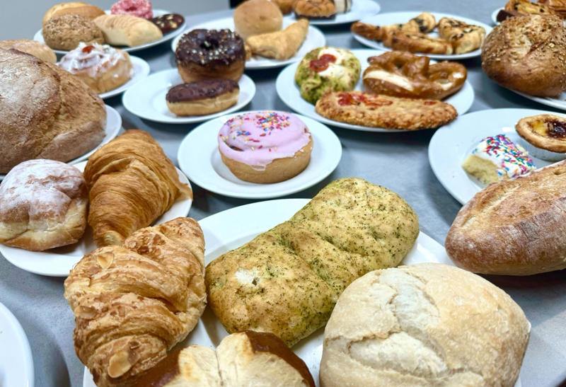 Chocolate Iced Doughnut, 39p, Cheese Twist, 99p, Ultimate Chocolate Brownie, 89p, Toffee Filled Yum Yum, 79p, Chocolate Cronut, 79p, Seeded Sourdough Loaf, £1.99, Pretzel, 79p, Mozzarella and Pesto Pizza, £1.29, White Crusty Roll, 29p, Chocolate Hazelnut Croissant, 69p, Apple Turnover, 69p, Blueberry Filled Muffin, 89p, Large White Sourdough Bloomer, £1.99, Ancient Grain Roll, 35p, Vegetable Pizza Slice, 99p, Triple Chocolate Cookie, 55p, Belgian Bun, 79p, White Artisan Baguette, 99p, Margherita White Cheddar Pizza, 99p, Petit Pain, 29p, Chocolate Twist, 69p, Crusty Wheat & Rye Bloomer, £1.99, Pastel de Nata, 69p, Chocolate Hazelnut Doughnut, 79p, Sticky Cinnamon Bun, 79p, Rosemary and Sea Salt Focaccia Roll, 69p, Pain aux Raisin, 69p, Demi Baguette, 39p, Almond Croissant, 69p, Cheese Pretzel Roll, 35p, Maple and Pecan Plait, 69p, Stonebaked Panini Roll, 35p , Milk Chocolate Cookie, 55p, Pink Iced Ring Doughnut, 39p, White Chocolate Cookie, 55p, Jam Filled Doughnut, 49p, All Butter Croissant, 59p, All Butter Pain au Chocolat, 69p, Low GI Multiseed Cobb, £1.99, Chocolate Filled Muffin, 89p, Stonebaked White Roll, 35p, The best of Lidl's limited-edition bakery items... , White and Milk Chocolate Doughnut, Birthday Cake Bun, School Cake