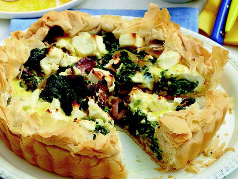 Savoury eggplant and haloumi quiche , Salmon and spinach quiche , Green power mini frittatas with spinach and feta , Mega vegie and haloumi frittata , Pumpkin, feta and basil quiche , Roast vegetable quiche , Spring quiche , Asparagus & fetta frittata , Chorizo & potato frittata , Coronation quiche , Smoked salmon and asparagus quiche , Asparagus frittata , Spanish frittata , Quick three-cheese frittata , Silverbeet quiche , Bacon and mushroom quiche , Kale and quinoa frittata , Tuna and spinach quiche , Bacon, pea and corn frittata , Baked potato, ham and cheese frittata , Smoked chicken & asparagus quiches , Filo salmon quiche , Leftover roast vegetable quiche , Potato, capsicum and spinach frittata , Bacon, chive and potato quiche , Chorizo, spinach and fetta quiche , Smoked ocean trout ricotta quiche , Tomato and fetta quiche , Mini tomato and cheese quiches , Mushroom quiche , Mushroom and spinach quiche , Impossible quiche , Chicken, mushroom and brie quiche , Basic ham and cheese quiche , Caramelised onion & goat’s cheese quiches , Mini ham and corn quiches , Baby rocket quiche , Spinach quiche , Roast pumpkin and zucchini frittata , Chorizo, potato and herb frittata , Zucchini and corn frittatas , Zucchini flower and tomato frittata , Bacon, leek and potato frittata , Wild mushroom and green onion frittata , Tomato, feta and pancetta frittata , Leek and speck quiche , Potato, capsicum and olive frittata , Asparagus, tomato, ricotta and basil frittata , Tuna and asparagus frittata , Primavera frittata , Quiche recipes for kids’ lunch boxes, How to tell if an egg is good to use, More egg recipes for dinner, You might like these omelette recipes