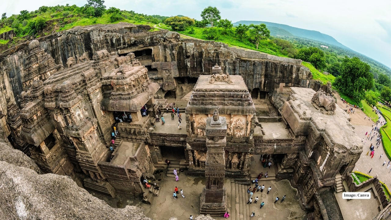2. Ellora Caves, India A magnificent fusion of Hindu, Buddhist, and Jain traditions (6th–10th century CE), Ellora is home to the monumental Kailash Temple—the world’s largest monolithic rock excavation—showcasing both scale and craftsmanship in stone. (Image: Canva) 1. Ajanta Caves, India These Buddhist sanctuaries (2nd century BCE–480 CE) are celebrated for their luminous murals, delicate carvings, and expressive sculptures—considered the pinnacle of ancient Indian rock-cut architecture and spiritual artistry. (Image: Canva), 2. Ellora Caves, India A magnificent fusion of Hindu, Buddhist, and Jain traditions (6th–10th century CE), Ellora is home to the monumental Kailash Temple—the world’s largest monolithic rock excavation—showcasing both scale and craftsmanship in stone. (Image: Canva), 3. Škocjan Caves, Slovenia Europe’s most dramatic underground canyon, the Škocjan system features roaring rivers, towering stalactites, and vast cathedral-like chambers, making it one of the most awe-inspiring natural cave landscapes on Earth. (Image: Canva), 4. Phong Nha Cave, Vietnam Located in Phong Nha–Kẻ Bàng National Park, this cave holds the world’s longest underground river accessible to visitors, adorned with formations poetically named “Lion,” “Buddha,” and “Fairy,” adding mythical charm to its natural splendor. (Image: Canva), 5. Mogao Caves, China Known as the “Caves of the Thousand Buddhas,” this vast complex has preserved Buddhist art and manuscripts since 366 CE. Its vibrant murals and sculptures form one of the world’s richest repositories of spiritual and artistic history. (Image: Canva), 6. Longmen Grottoes, China Carved into limestone cliffs along the Yi River, the Longmen Grottoes contain over 1,400 caves and 100,000 statues, many from the Tang dynasty, celebrated for their refined artistry and serene spiritual expression. (Image: Canva), 7. Elephanta Caves, India Set on an island near Mumbai, Elephanta is famed for its colossal rock-cut sculptures, especially the Trimurti—a majestic three-headed depiction of Lord Shiva—blending myth, devotion, and stone artistry. (Image: Canva), 8. Mammoth Cave, USA The world’s longest cave system stretches more than 640 km underground. With vast passageways, rare geological formations, and traces of prehistoric human activity, it’s both a natural marvel and a historical treasure. (Image: Canva), 9. Altamira Cave, Spain Often called the “Sistine Chapel of Paleolithic Art,” Altamira showcases prehistoric paintings of bison, horses, and deer dating back over 20,000 years, offering a hauntingly beautiful window into early human creativity. (Image: Canva), 10. Caves of Aggtelek Karst (Baradla), Hungary This sprawling cave system, shared with Slovakia’s Slovak Karst, dazzles with dramatic stalactites, stalagmites, and underground rivers—a sublime display of nature’s artistry formed over millions of years. (Image: Canva)