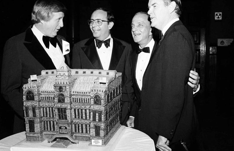 23. Maurice Chevalier's musical cake, 1956, 22. Hank Aaron's baseball tableau cake, 1973, 21. A super-sized sombrero cake, 1933, 20. Pavarotti's artistic cake portrait, 1980, 19. Ingrid Bergman and Charles Boyer's joint birthday cake, 1946, 18. Denise Grey's dual pink birthday cakes, 1985, 17. An elaborate Alice in Wonderland cake, 1932, 16. Shirley Temple's seventh birthday cake, 1936, 15. An extravagant Arc de Triomphe cake, 1983, 14. Glen Campbell's lifelike guitar cake, 1973, 13. A gravity-defying hot air balloon cake, 1933, 12. Elizabeth Taylor's front page cake, 1982, 11. Chuck Berry's rock 'n' roll cake, 1986, 10. Prince Charles' regal 40th birthday cake, 1988, 9. Princess Irene's nautical cake, 1951, 8. An architectural birthday cake, 1981, 7. Queen Charlotte's giant birthday cake, 1930, 6. Franklin D. Roosevelt's monumental birthday cake, 1940, 5. Winston Churchill's 80th birthday cake, 1954, 4. Harry Truman's five-tier birthday cake, 1954, 3. Charlie Chaplin's five-foot birthday cake, 1966, 2. John F. Kennedy's 44th birthday cake, 1961