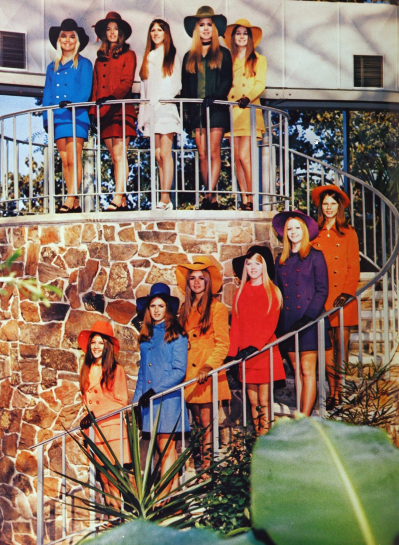 1. Homecoming With the Girls (1977), 2. Homecoming Court Looking Snazzy (1970s), 3. Check out That Red Suit (1974), 4. Groovy Homecoming Date (1975), 5. Homecoming Dance at Willow Run High School in Ypsilanti, Michigan (1971), 6. Football Player at His Homecoming Game (1978), 7. Colorful Garb (1970s), 8. Getting Crowned Queen at an Alabama High School (1971), 9. Homecoming Court at St. Joseph High School (1964), 10. Candidates for Queen at a California High School (1974), 11. Getting a Good Vantage Point of the Homecoming Parade (1971), 12. University of Florida Homecoming (1954), 13. Pulling Up to Homecoming in Style (1957), 14. Homecoming Queen Contestants (1969), 15. Homecoming Queen Being Crowned (1969), 16. Getting Ready to Head to the Game (1988), 17. Homecoming Court from Woodlawn High School in Shreveport, Louisiana (1971)