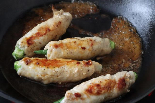 切り口が可愛い♪「オクラ肉巻き」「かぼちゃの塩昆布和え」2品弁当, 1品目 オクラ肉巻き, 2品目 かぼちゃの塩昆布和え, 2品弁当の詰め方プロセス, 「心が楽になる2品弁当」のルール