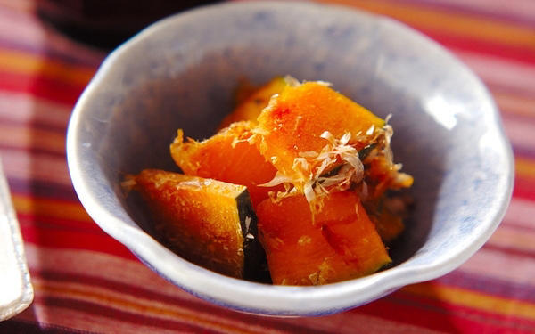 カボチャのレンジ煮, カボチャの揚げ焼き, カボチャのオーブン焼き, カボチャのチーズ焼き, カボチャのクリームチーズ和え, カボチャのゴマきな粉和え
