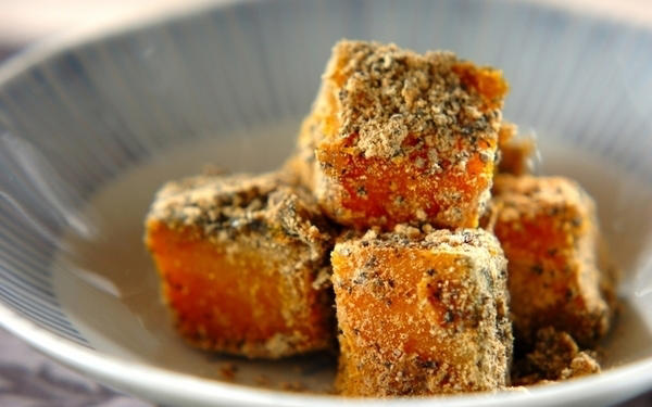 カボチャのレンジ煮, カボチャの揚げ焼き, カボチャのオーブン焼き, カボチャのチーズ焼き, カボチャのクリームチーズ和え, カボチャのゴマきな粉和え