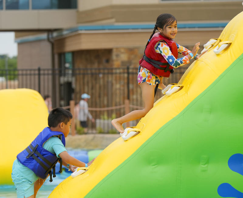 Oklahoma City public pools, Westwood Family Aquatic Center, OKANA outdoor waterpark, Six Flags Hurricane Harbor, Spraygrounds