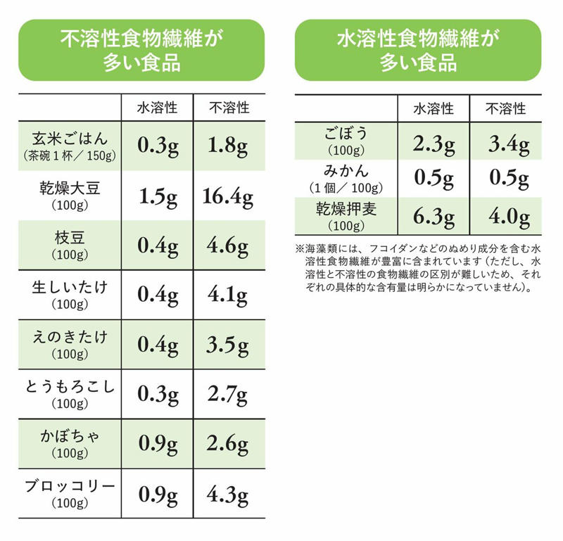 腸から栄養が漏れる「腸漏れ」に要注意, 食物繊維は「水溶性」と「不溶性」の2種類ある。理想バランスは「1：2」, 食物繊維はいろいろな食品から摂り入れる, 「ビタミンD」は腸を健康に整えるうえで必要, 日本人の約98％は、ビタミンD不足, 「腸漏れ対策に有効な食品」8種類を紹介